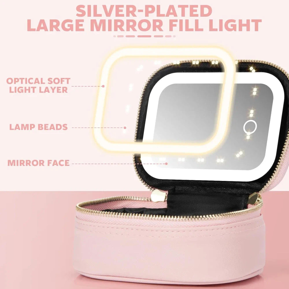 Mini Makeup Bag LED Mirror